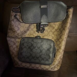 Stylish Brown and Black Men's Backpack